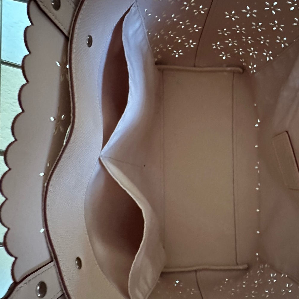 Coach Brown Laser-Cut Tote Bag - Picture 5 of 12